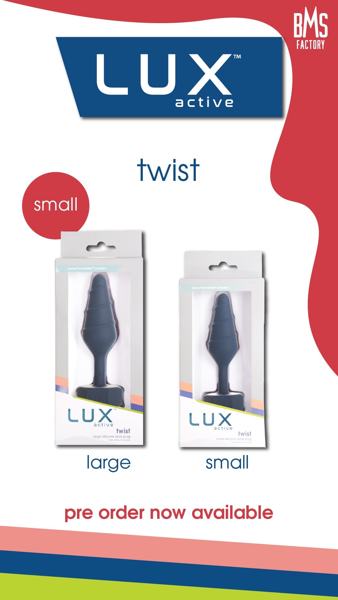 LUX Active Twist Plug – Blue -Small and Large