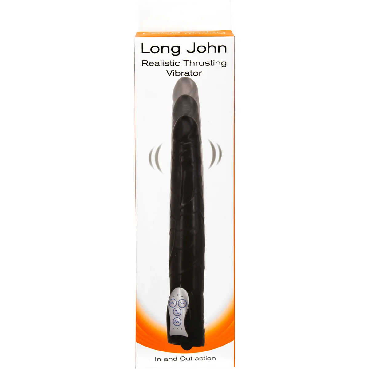 Seven Creations Long John Thrusting Vibrator - 11" - Black