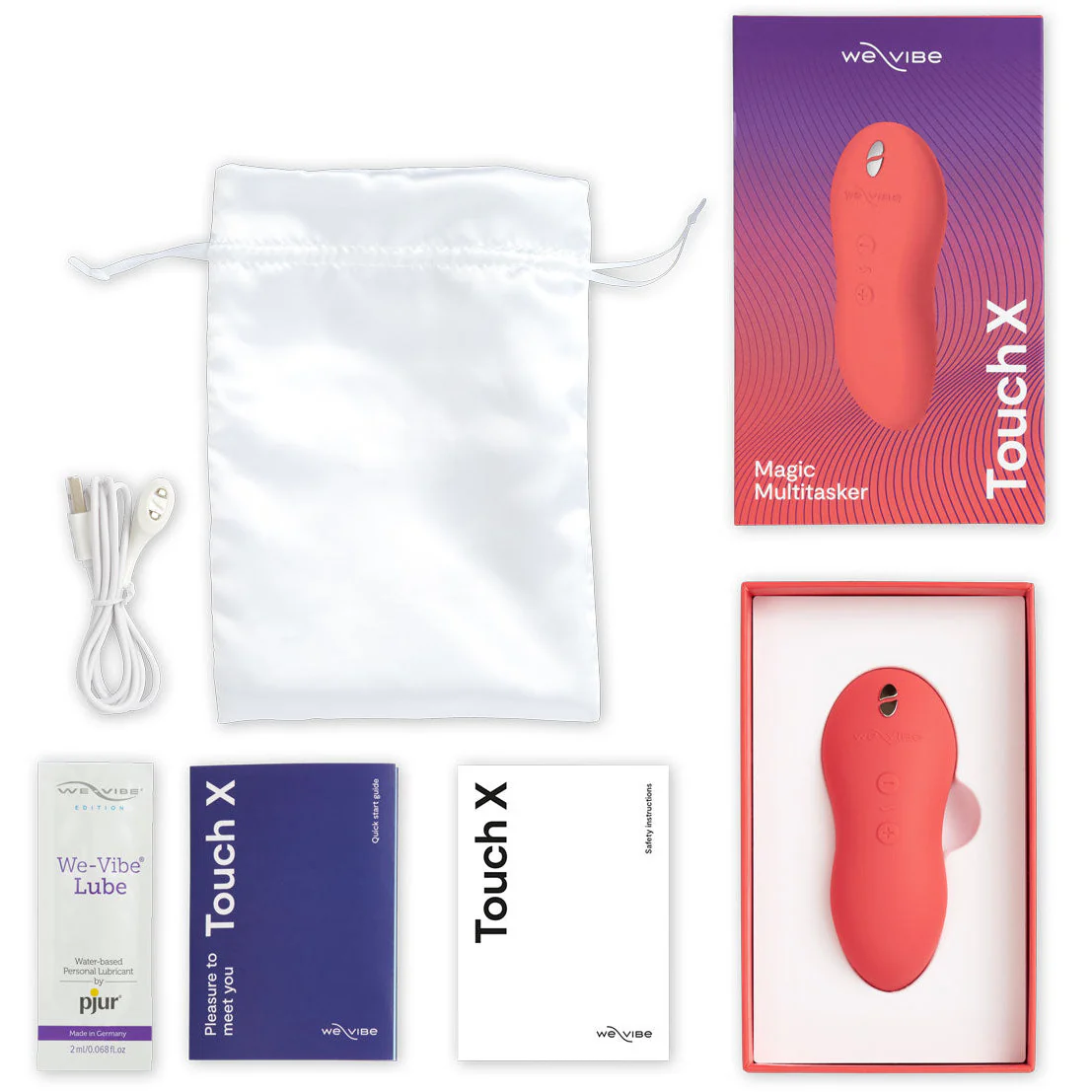 We-Vibe - Forever Favorites – Lay-On Vibrating Massager & Bullet Vibrator Special Edition Set – Red/Coral
