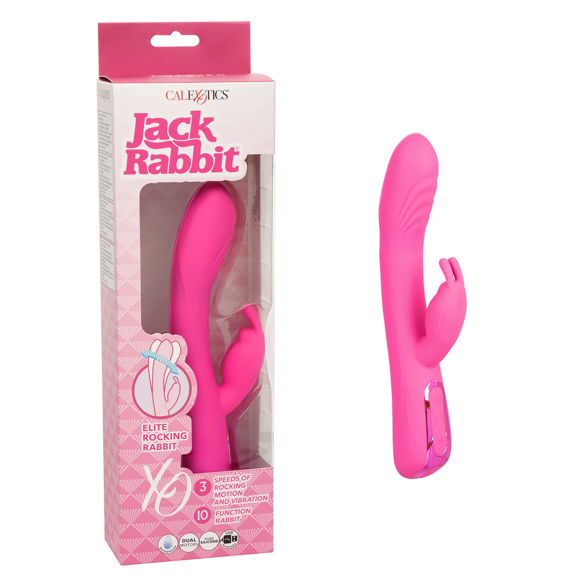 CaleXOtics Jack Rabbit Elite Beaded G Rabbit – Pink