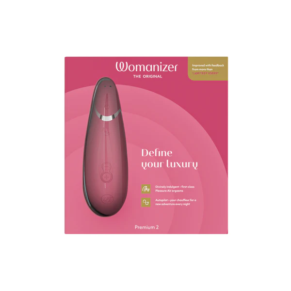 Womanizer Premium 2 – Clitoral Stimulator – Raspberry