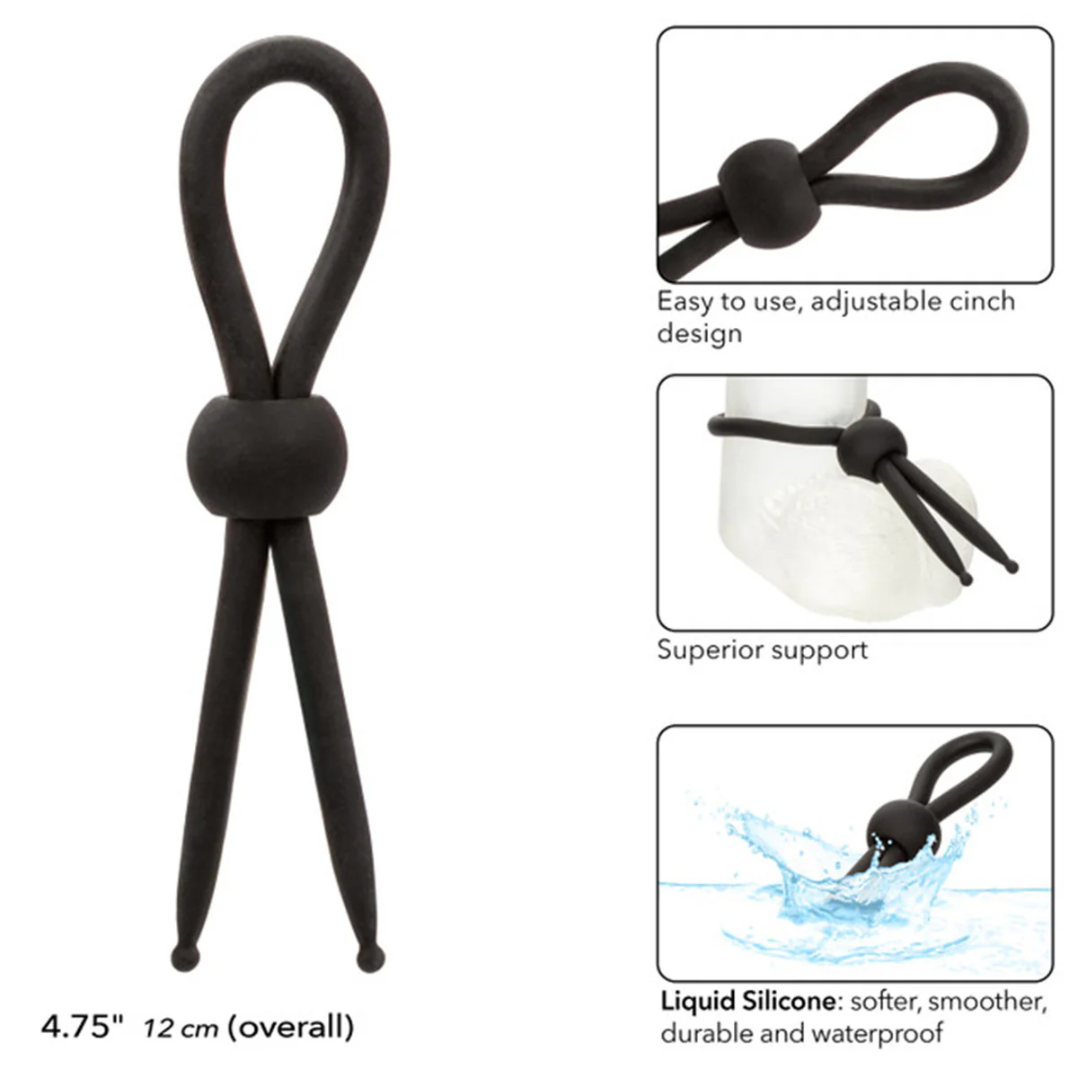 CaleXOtics Alpha Liquid Silicone Lasso - Black