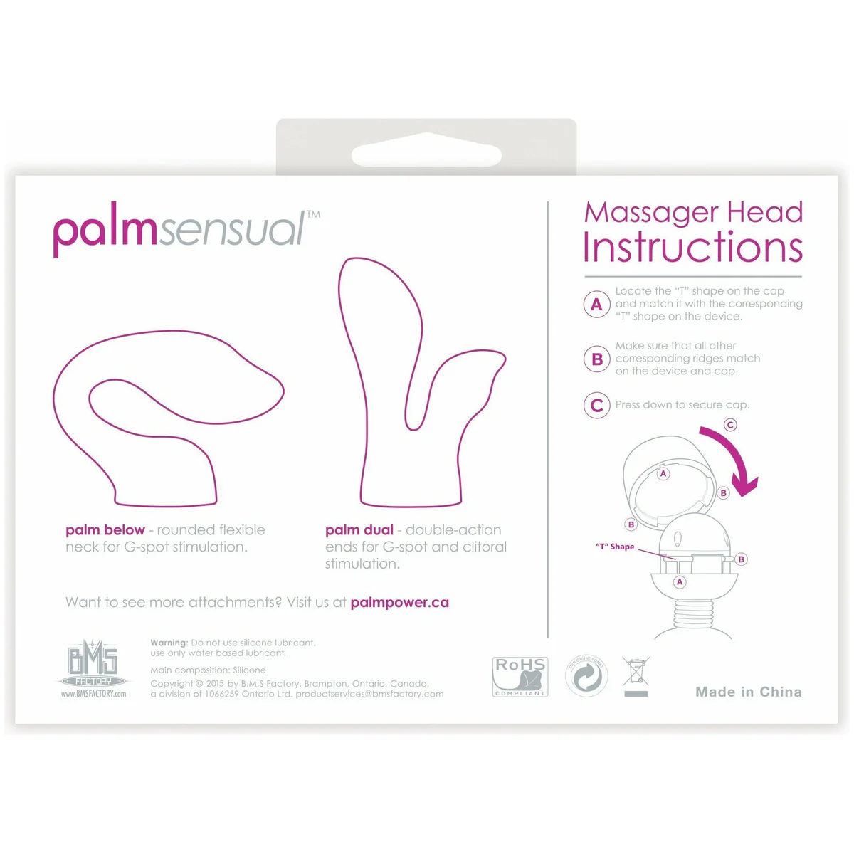 PalmPower PalmSensual Head Attachments (For use with PalmPower)