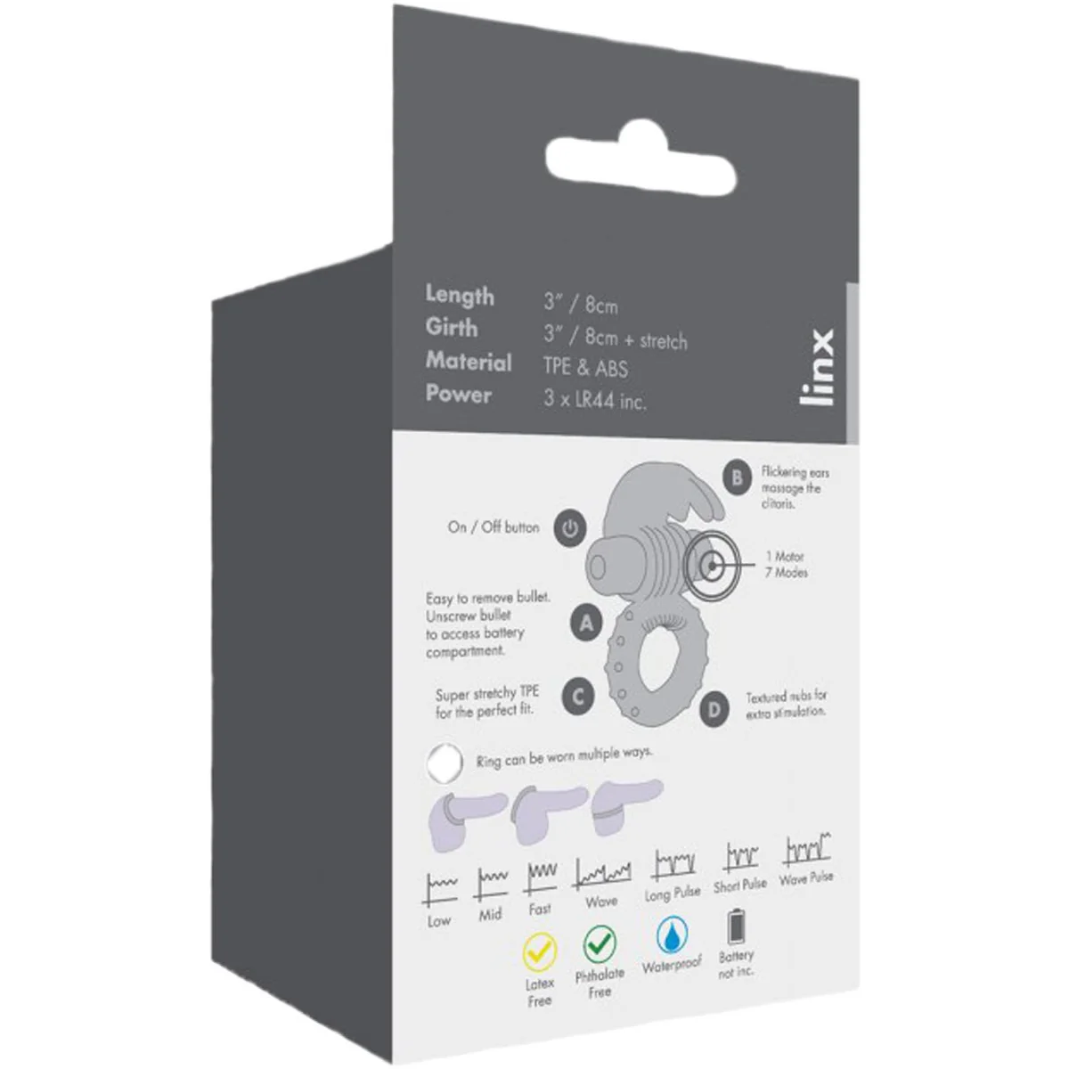 Linx Hopping Hare – Vibrating Cockring – Purple