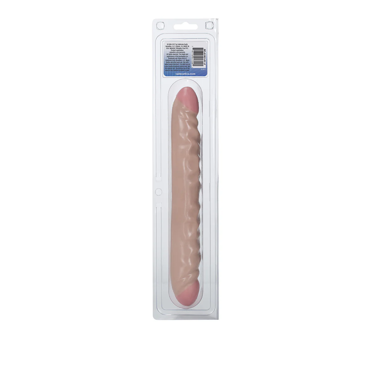 CalExotics Ivory Duo – Veined Double Ended Dong