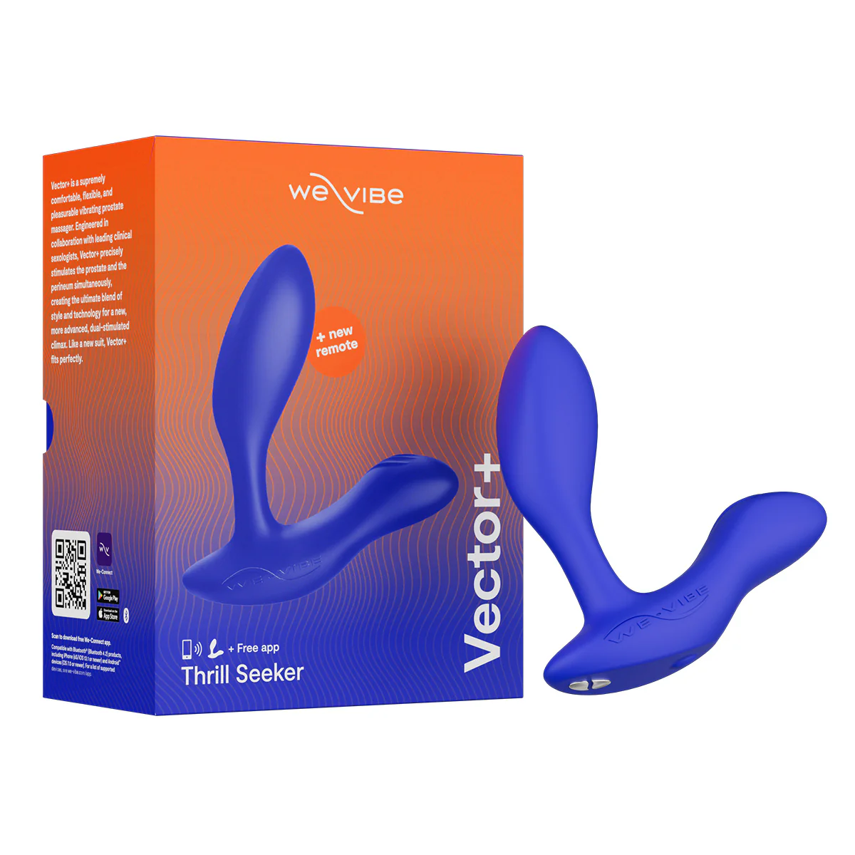 We-Vibe Vector+ - Vibrating Prostate Massager – Royal Blue