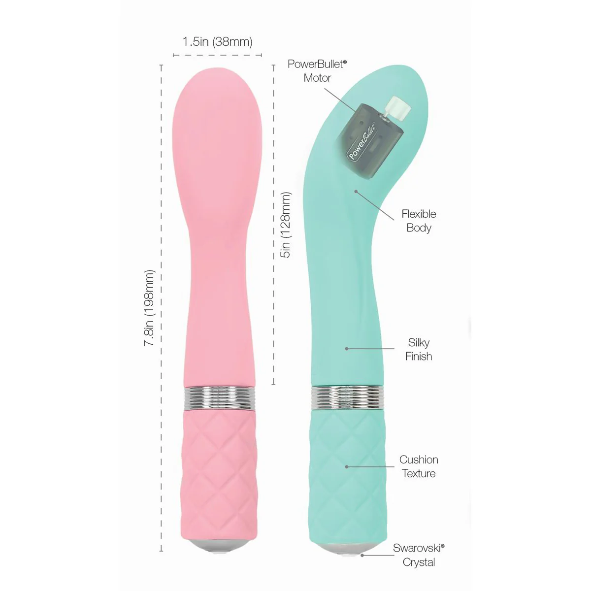 Pure Love®- G-Spot Vibrator With Swarovski® Crystal – Pink