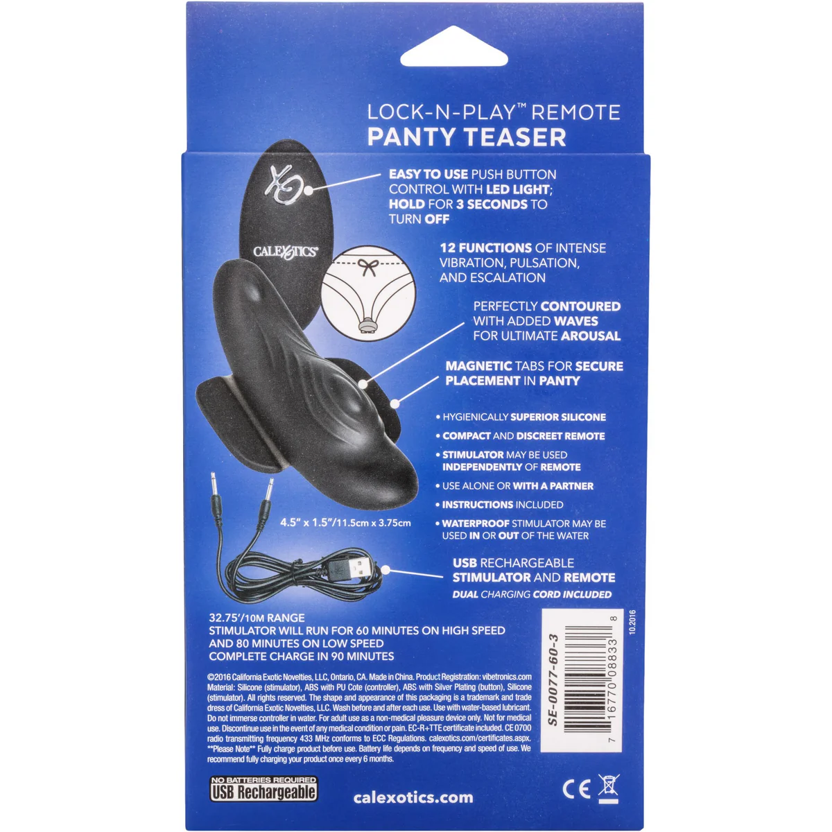 CalExotics Lock-N-Play Remote Panty Teaser