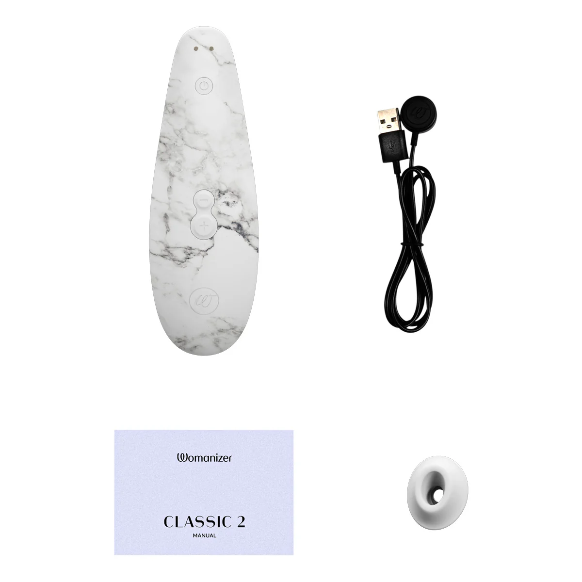 Womanizer - Marilyn Monroe™ Special Edition - Clitoral Stimulator - White Marble - TESTER KIT