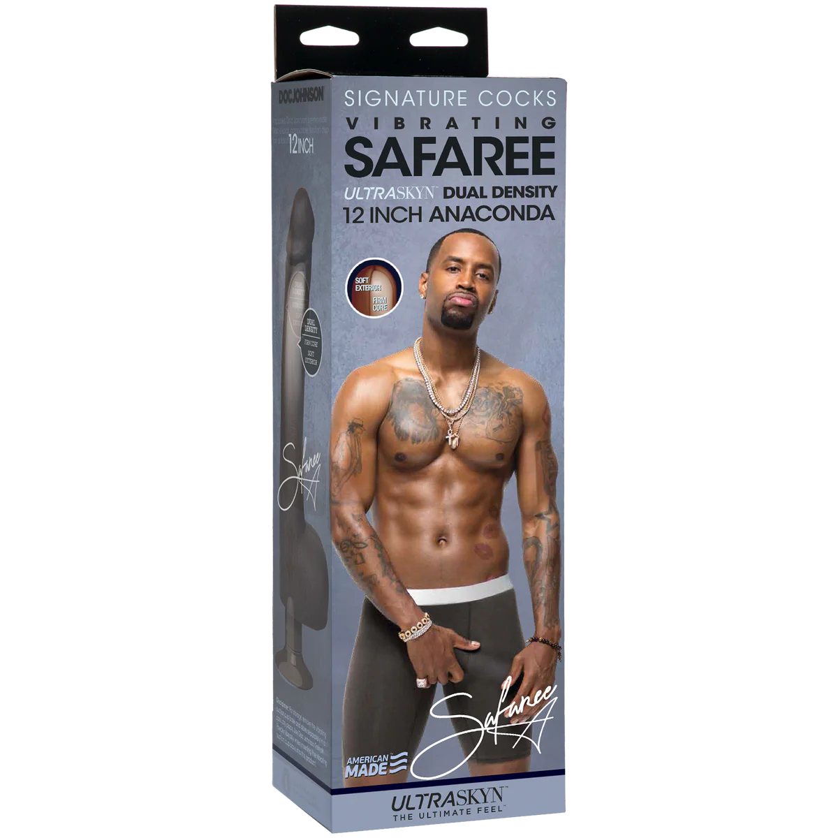 Doc Johnson Signature Cocks - Vibrating Safaree Samuels Anaconda 12" ULTRASKYN™ Cock