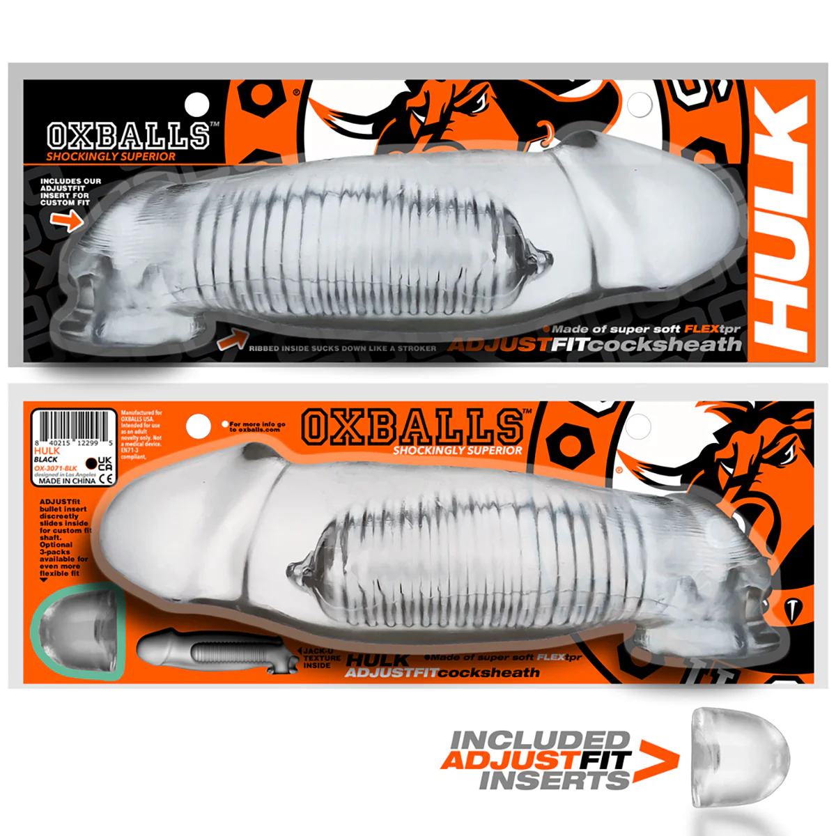 Oxballs – HULK - AdjustFit - Cocksheath – Clear