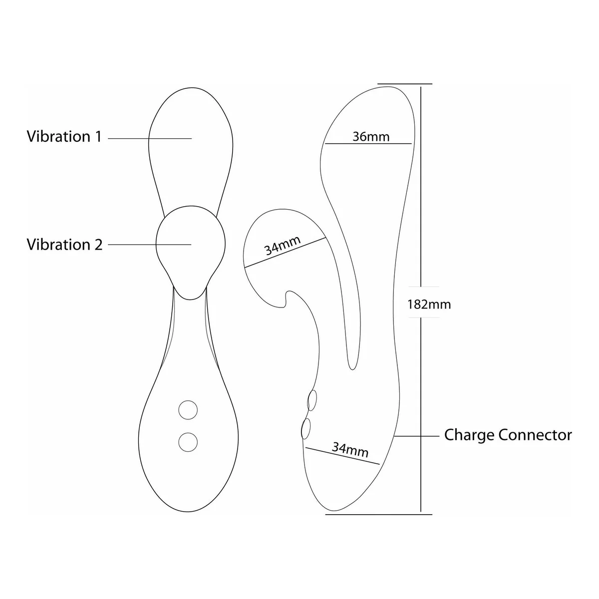 The Swan Silhouette - Dual Vibrator - Rechargeable - Pink