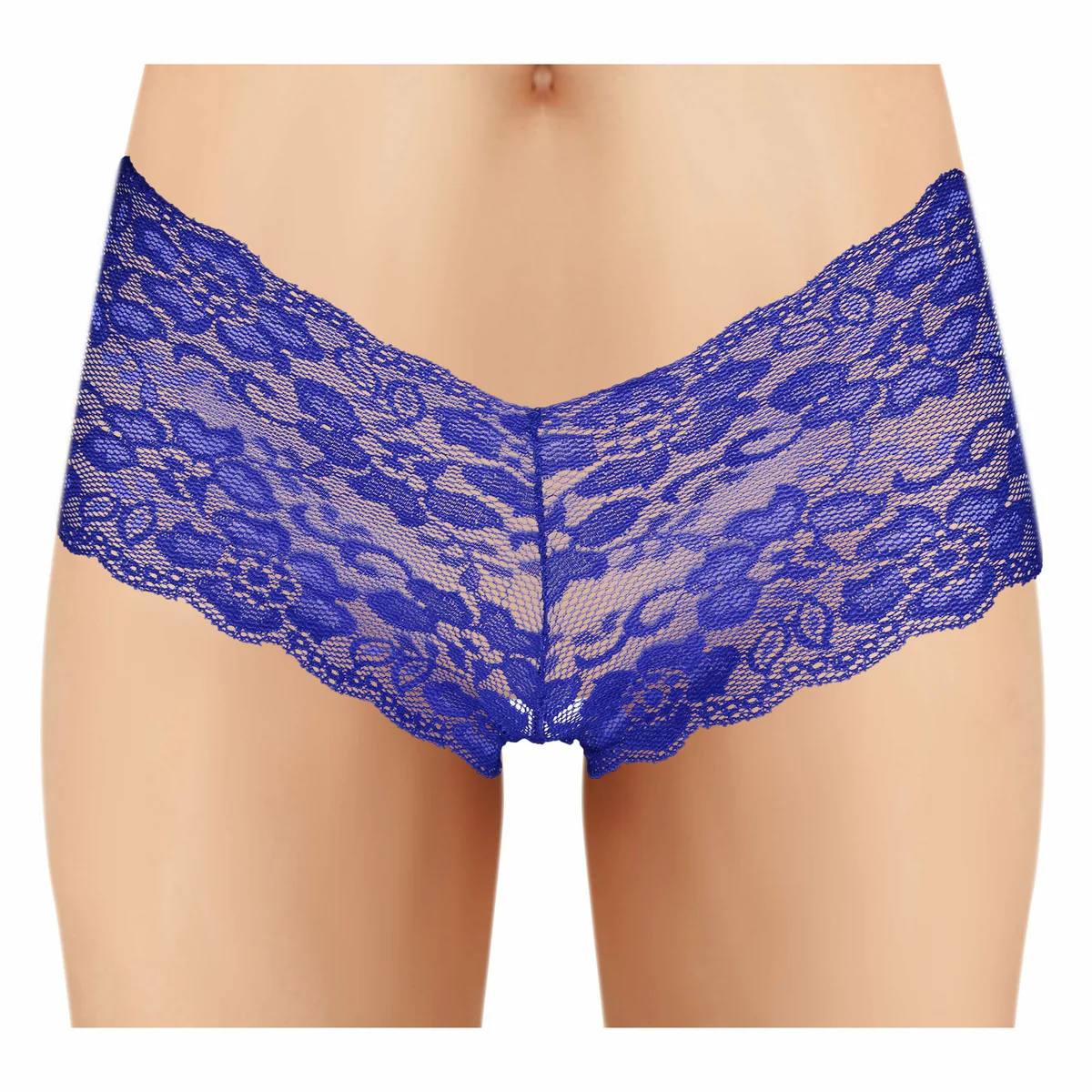 ACI Lace Boyleg with Bead Design - Blue