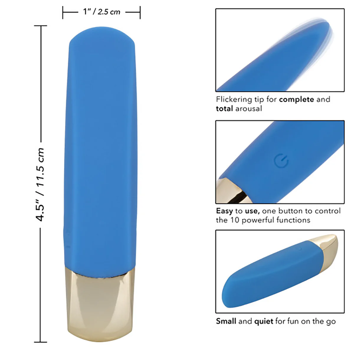 CalExotics® - Slay #Tease Me - Silicone Massager - Blue