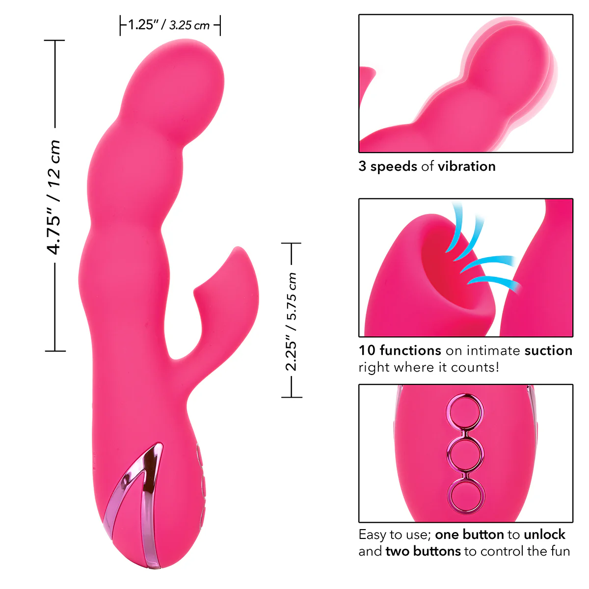 Calexotics - California Dreaming Oceanside Orgasm Dual Vibrator – Fuschia