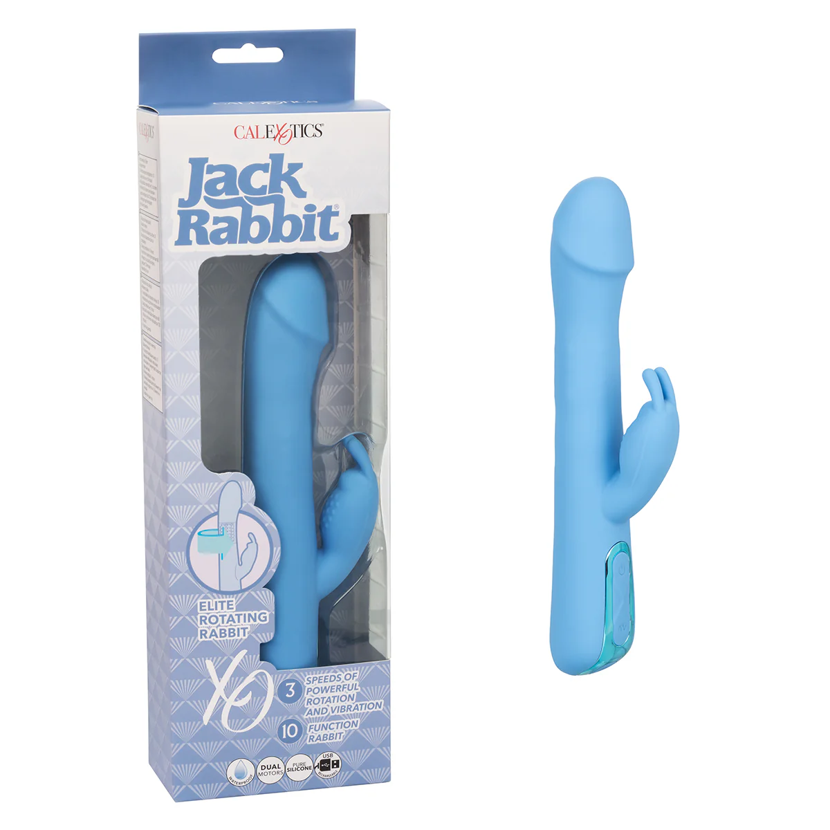 CaleXOtics Jack Rabbit Elite Suction Rabbit – Blue