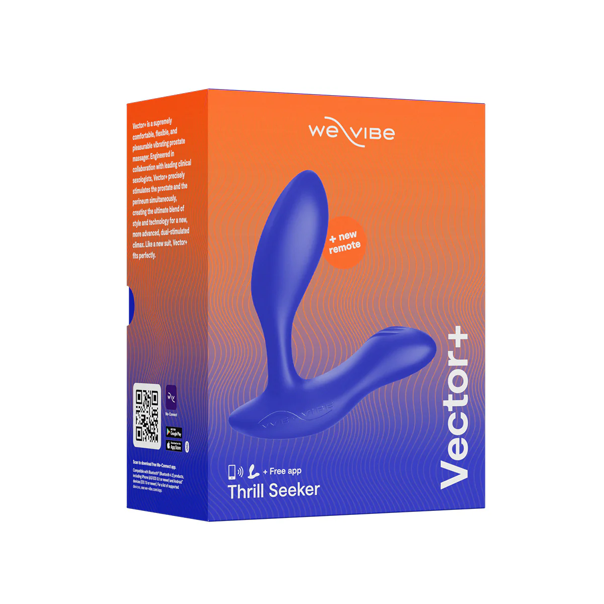 We-Vibe Vector+ - Vibrating Prostate Massager – Royal Blue
