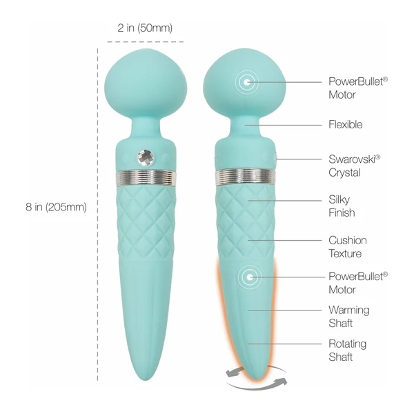 Pillow Talk Sultry - Dual-Ended Massager - Teal