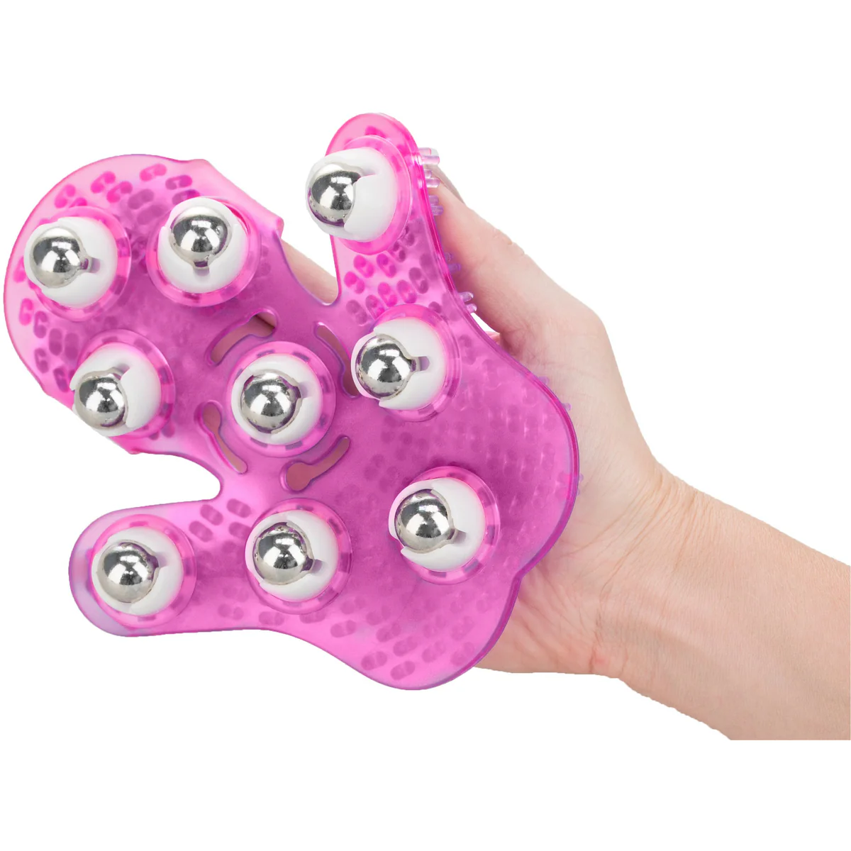 Simple and True Roller Balls Massage Glove - Pink
