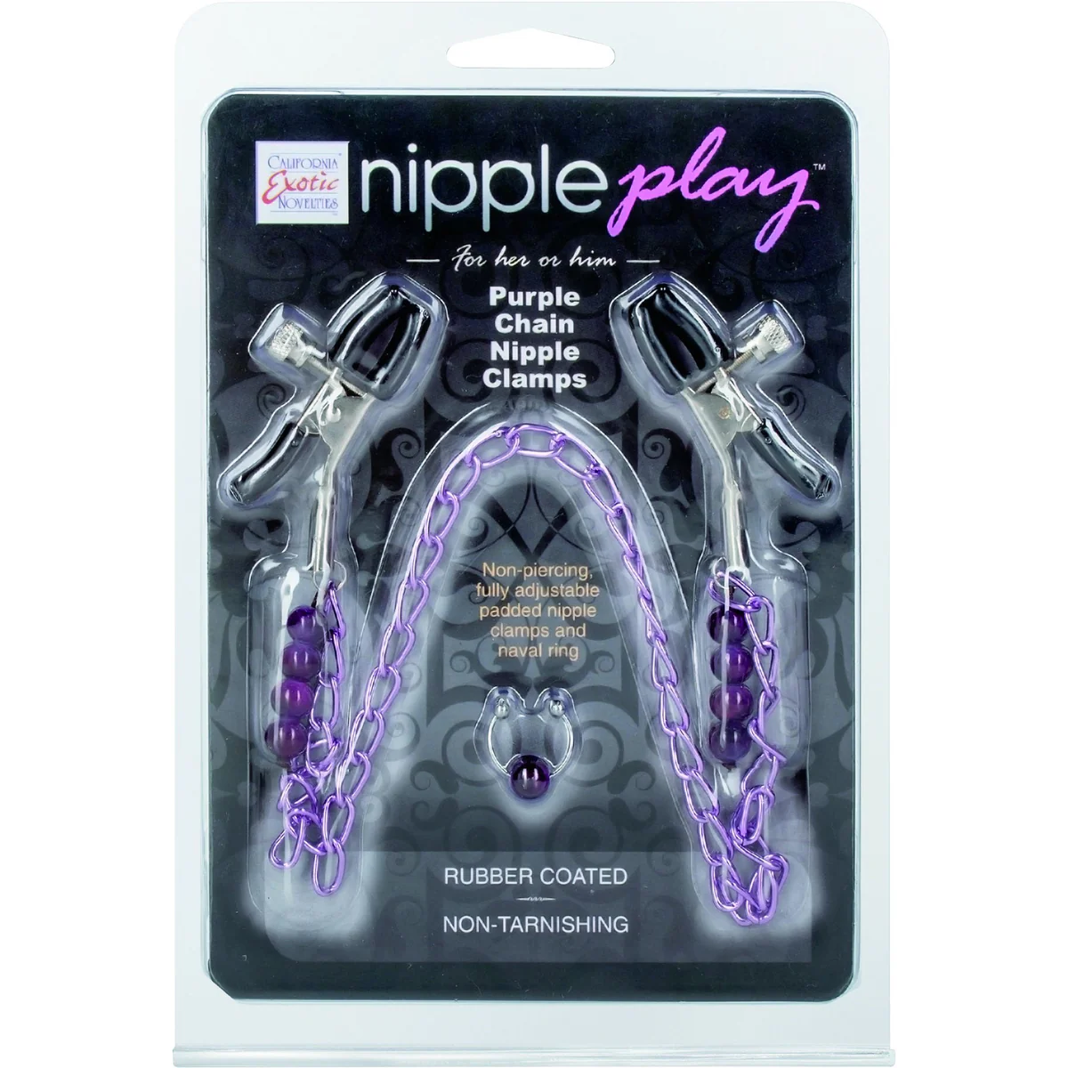 CalExotics Purple Chain Nipple Clamps