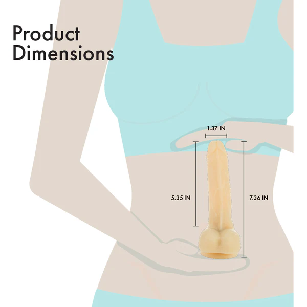 Pure Love®  -  Vibrating and Rotating Dildo with Remote - Beige