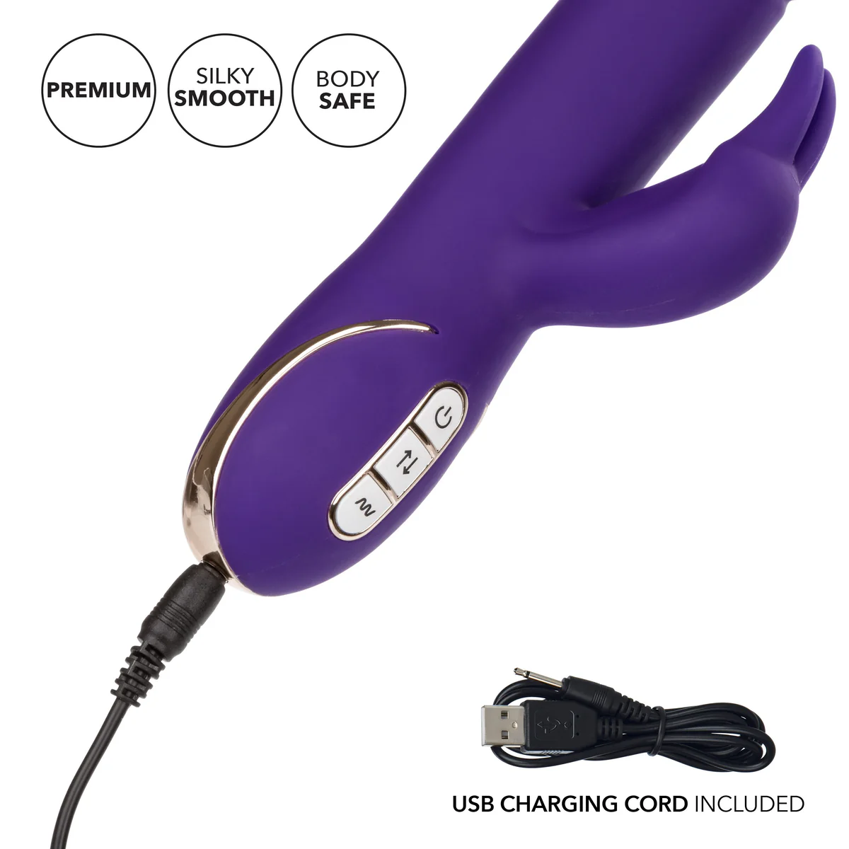 CalExotics Jack Rabbit Signature - Silicone Thrusting Rabbit - Purple