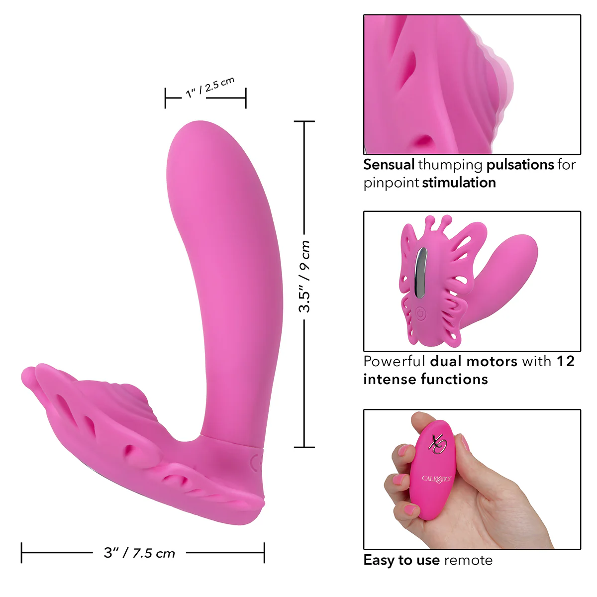 Calexotics - Venus Butterfly Silicone Remote Pulsating G