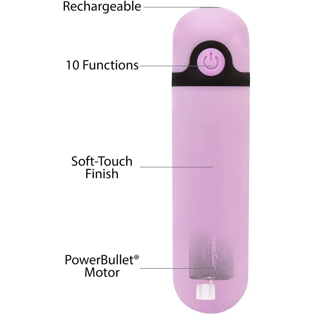 Pure Love® - Rechargeable Vibrating Bullet – 3.5 in. – Purple