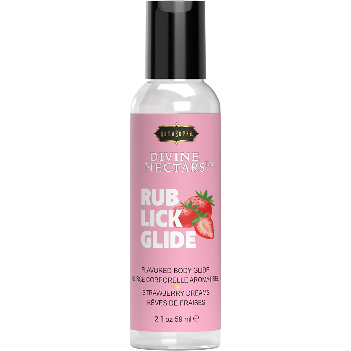 Kama Sutra – Divine Nectar – Flavored Body Glide – Strawberry Dreams – 2 oz/59 ml