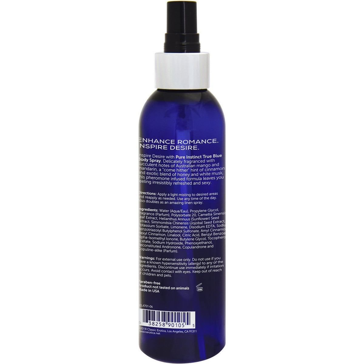 Jelique Pure Instinct Pheromone Body Spray - 6oz
