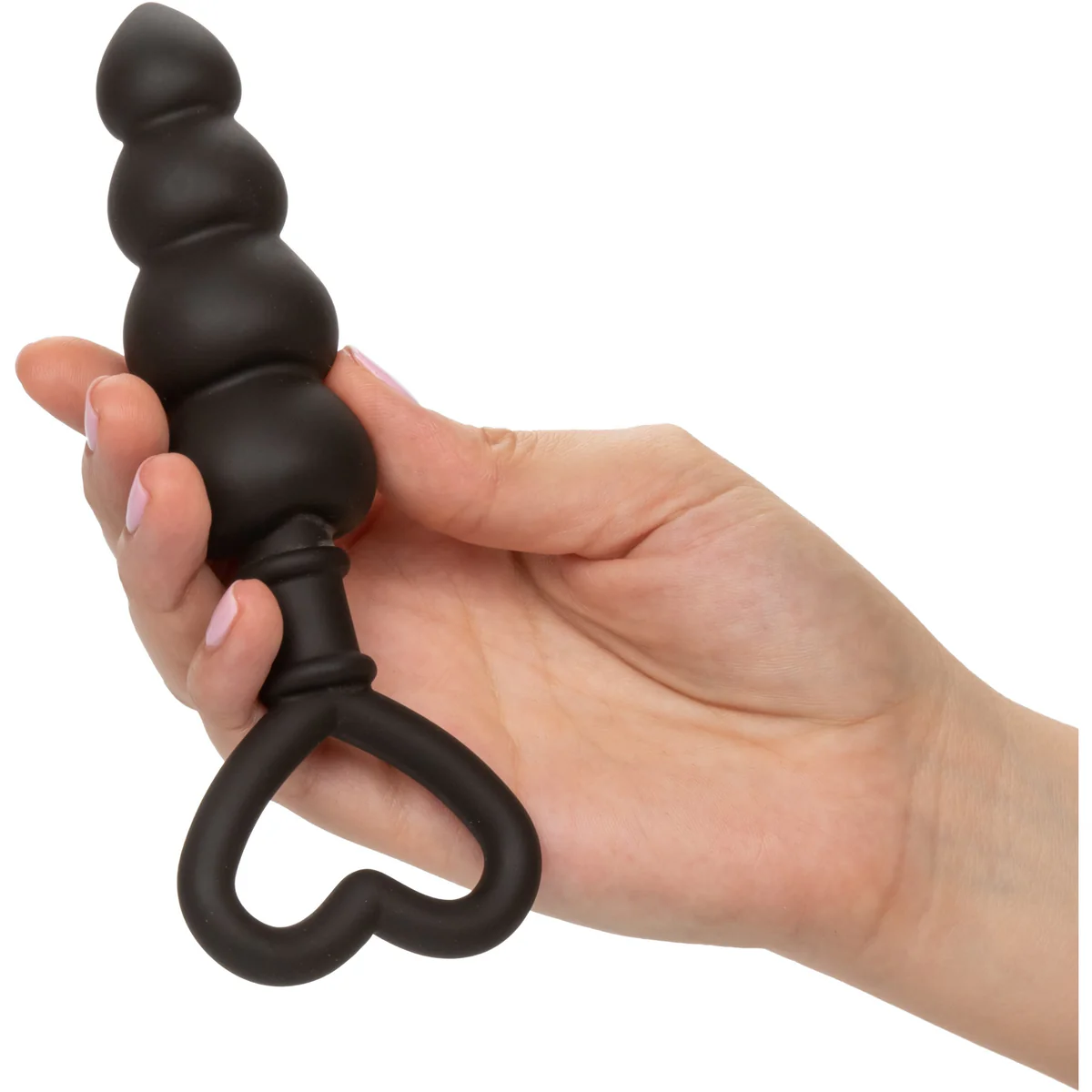 CalExotics Silicone Heart Butt Plug – Black
