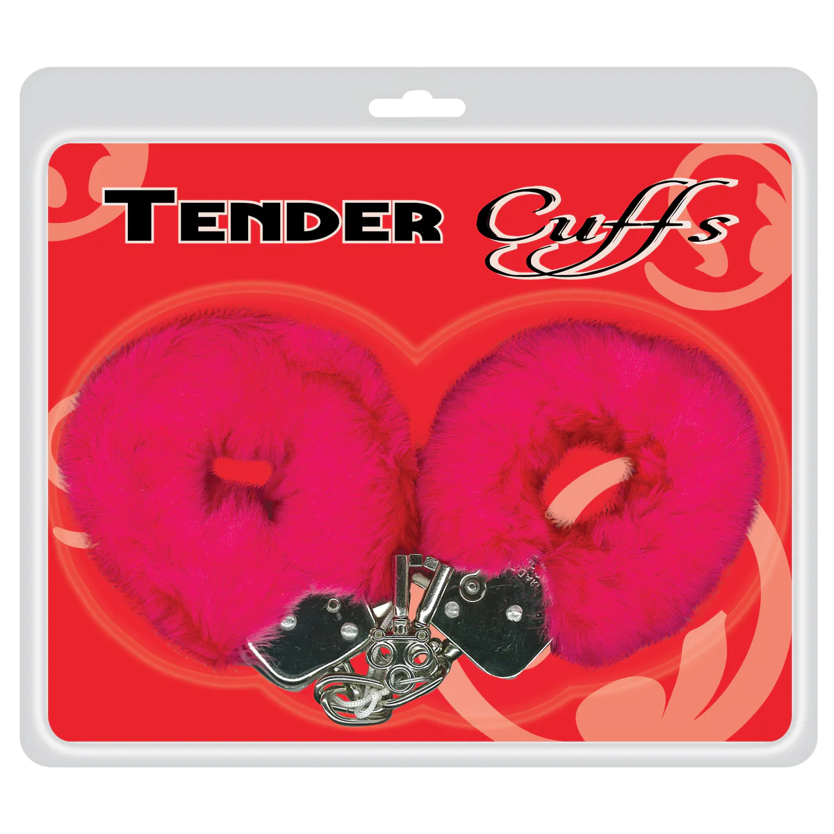Tender Cuffs Furry Handcuffs - Red