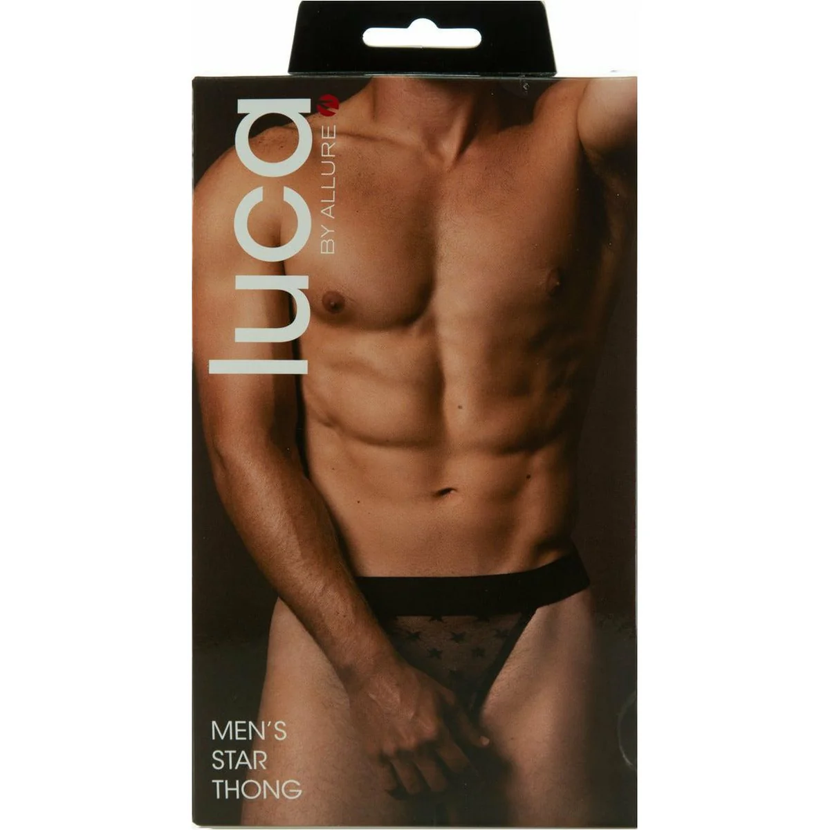 Allure Luca – Men’s Star Thong – Black - S/M