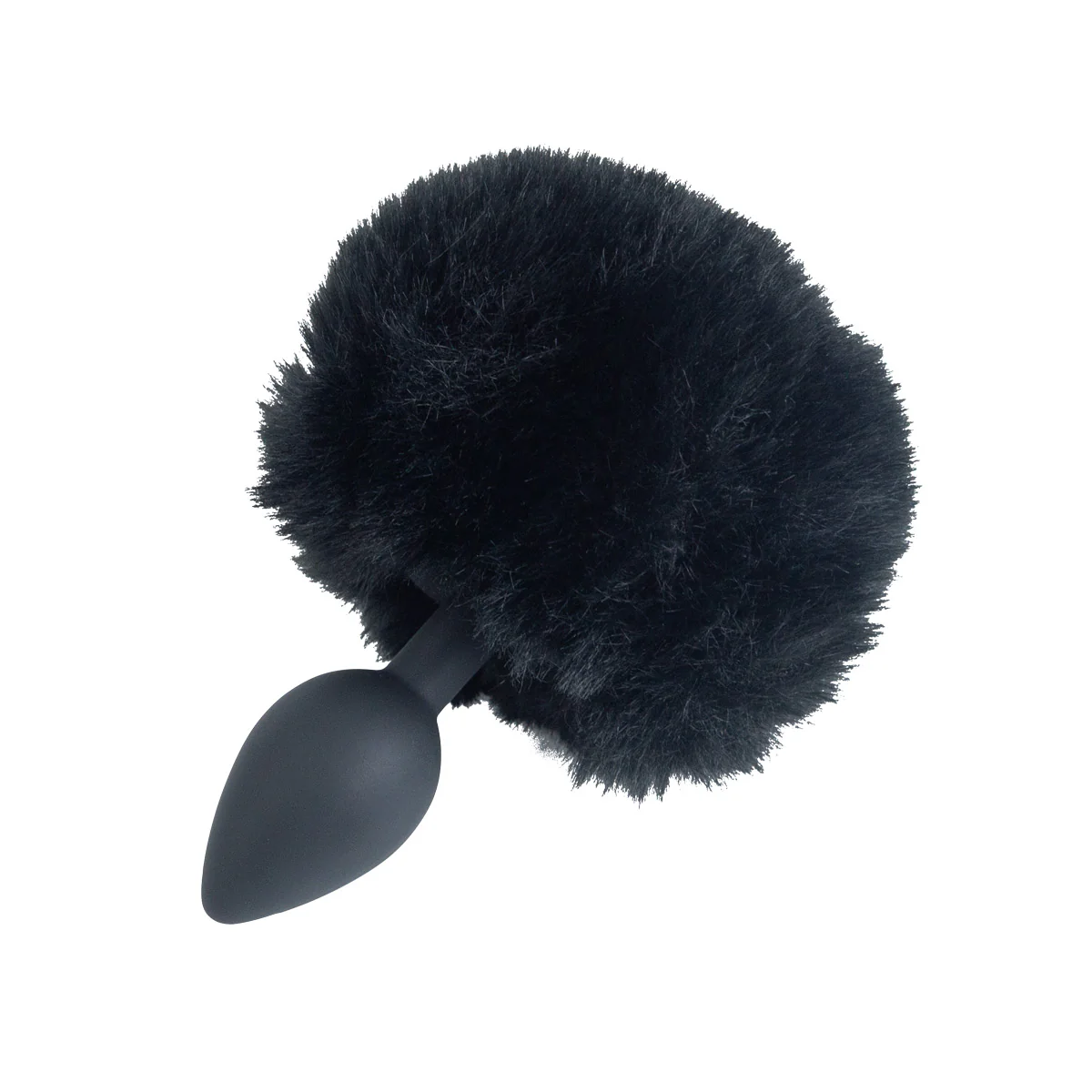 Punishment - Bunny Tail Silicone Anal Plug - Black