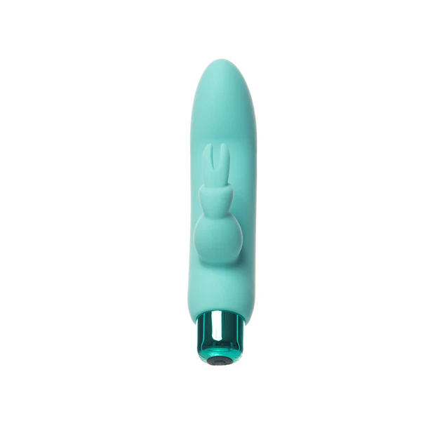 PowerBullet - Alice’s Bunny – Rechargeable Bullet with Removable Rabbit Sleeve – Teal