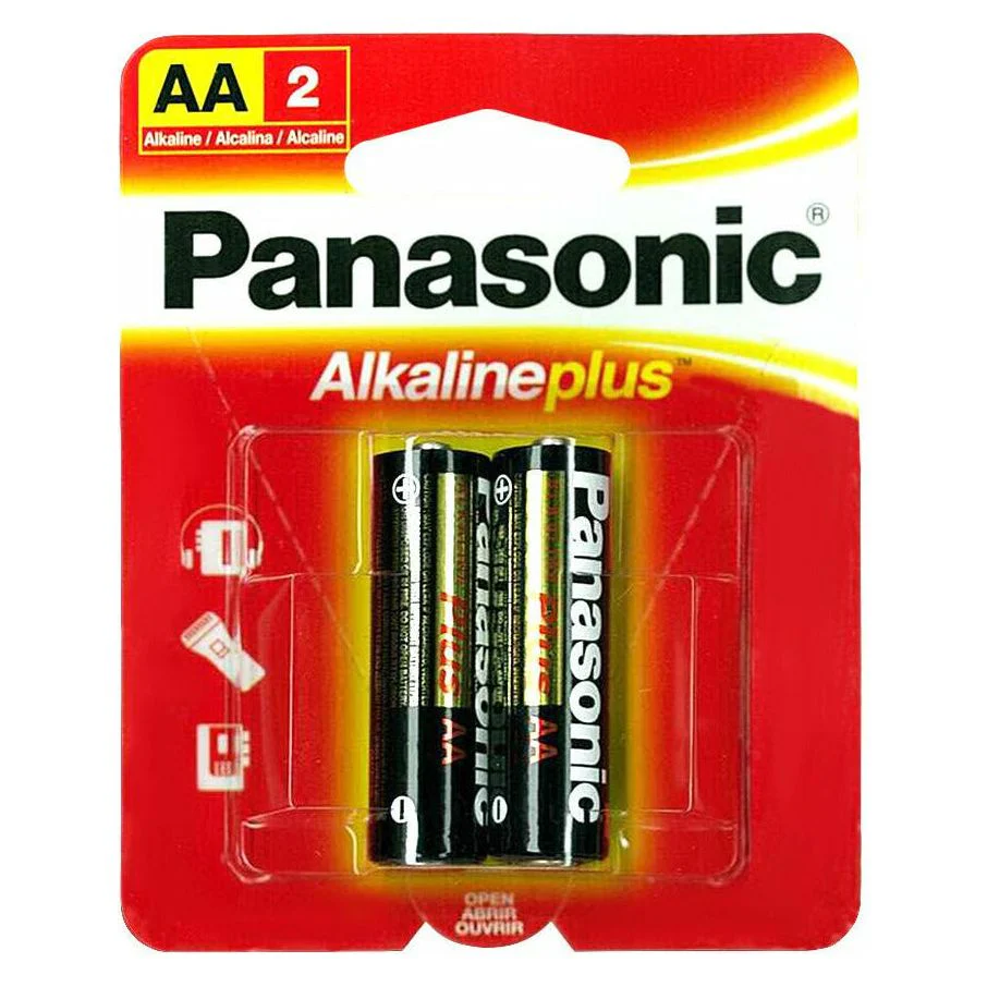 Panasonic Alkaline Plus AA Batteries - 2 Pack