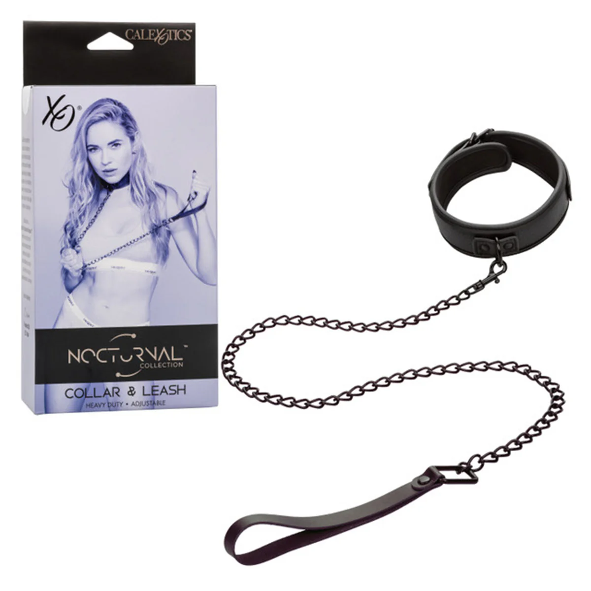 CaleXOtics Nocturnal Collection Collar & Leash - Black