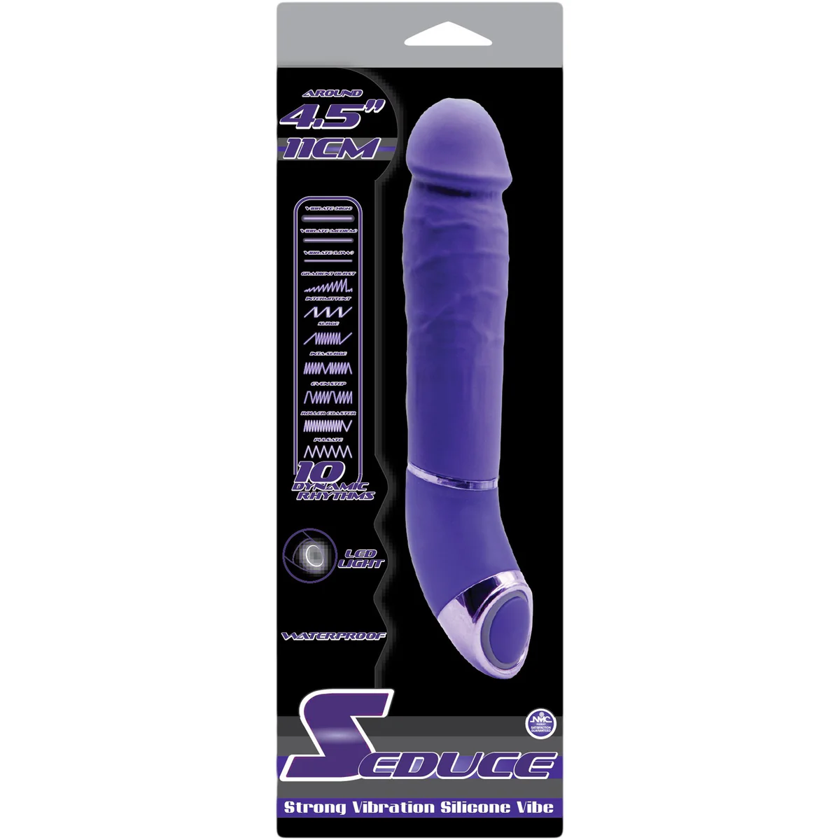 NMC Seduce 4.5 Inch - 10 Rhythm Vibrator - Penis - Purple