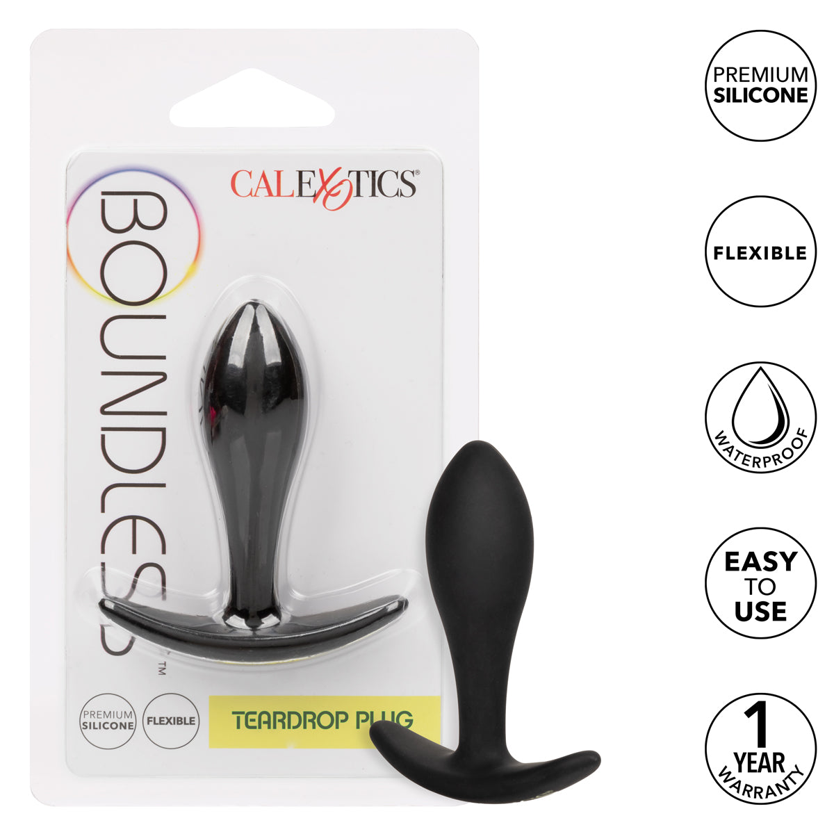CalExotics® - Boundless Teardrop Butt Plug – Black