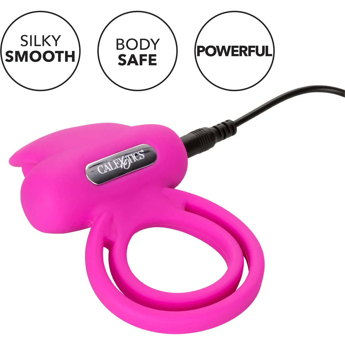 CalExotics Dual Clit Flicker/Cock Ring – Pink