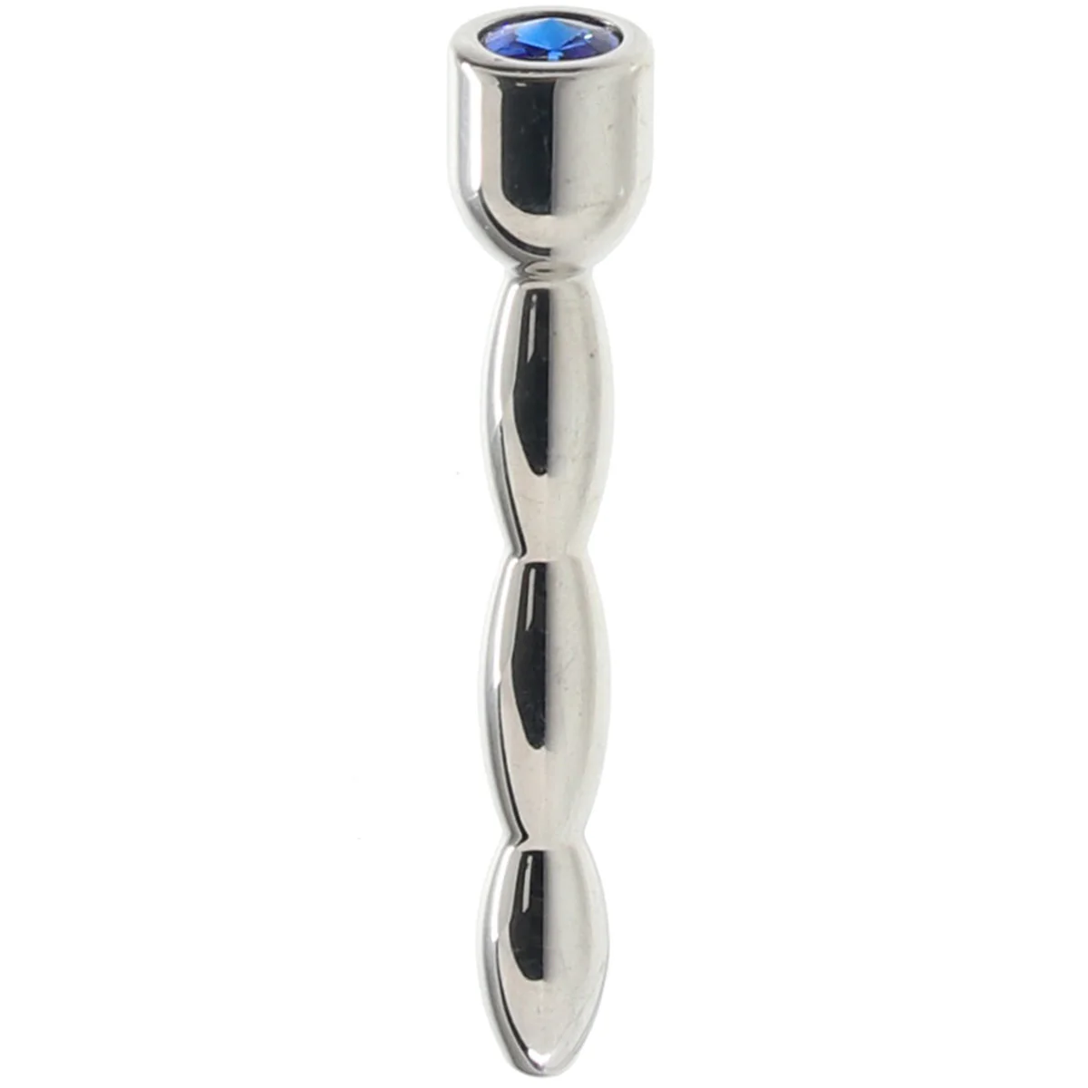 Blue Line 2“ Stainless Steel Bling Bling Wavy Penis Plug