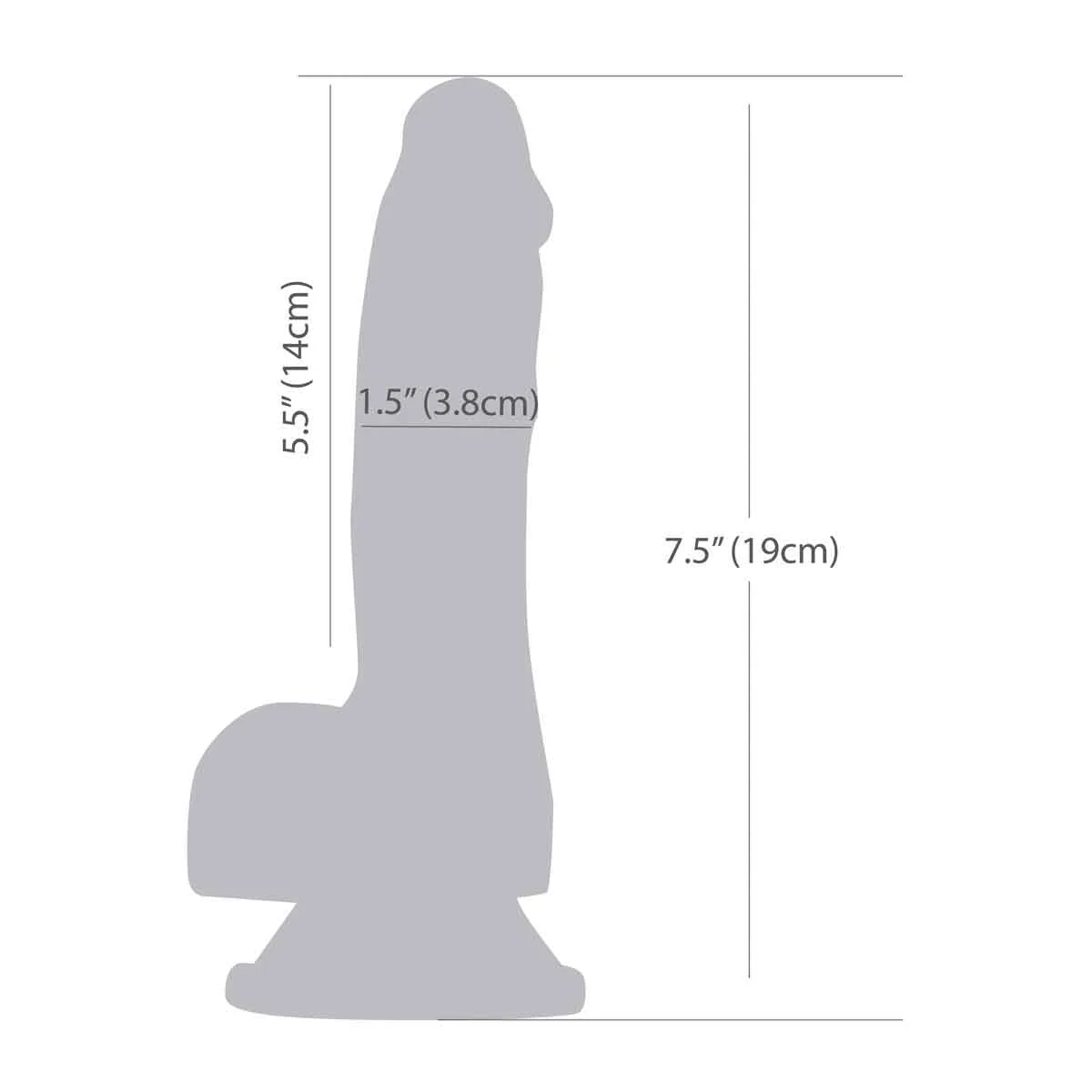 Pure Love® - Realistic Silicone Glow-In-The-Dark Dildo – 7.5 In. – Pink