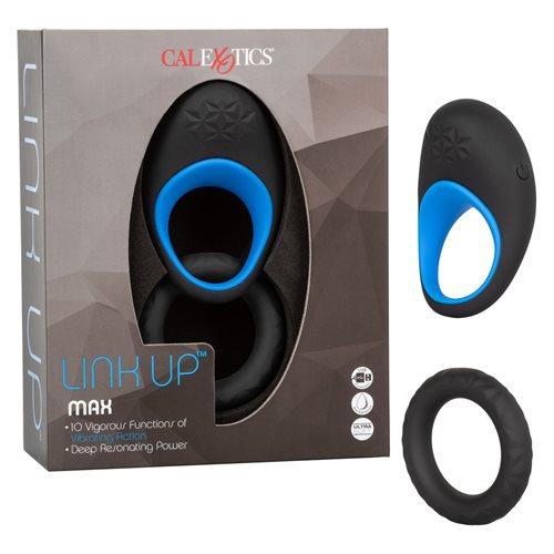 CalExotics – Link Up Max Vibrating Cock Ring – Blue