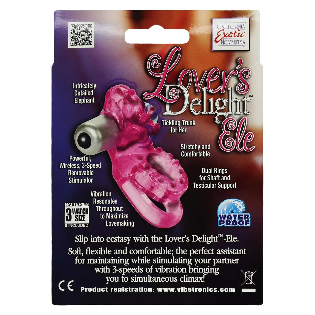 CalExotics Lover's Delight Double Support Enhancer Ele Ring