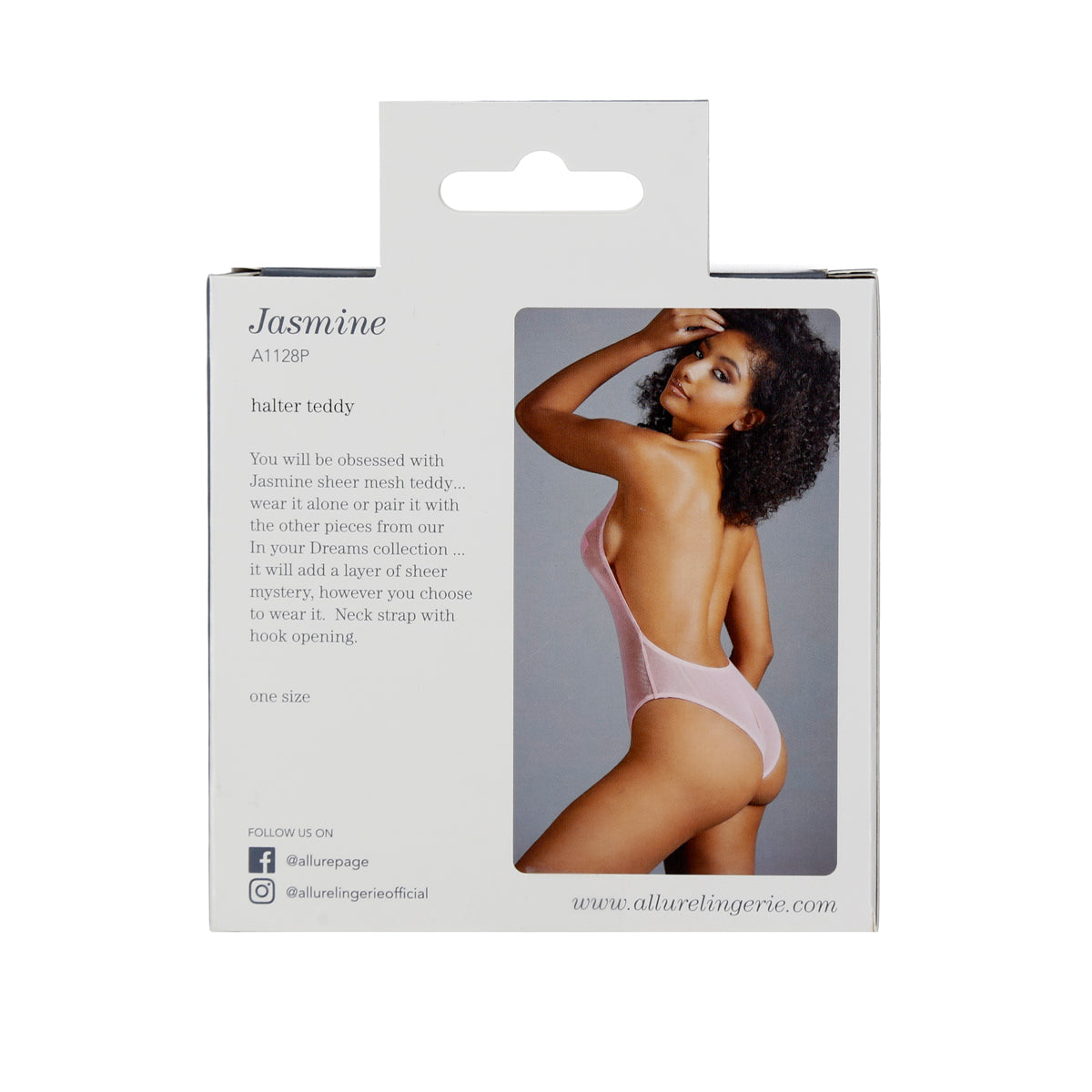 Adore By Allure - Jasmine - Halter Teddy - Pink - OS