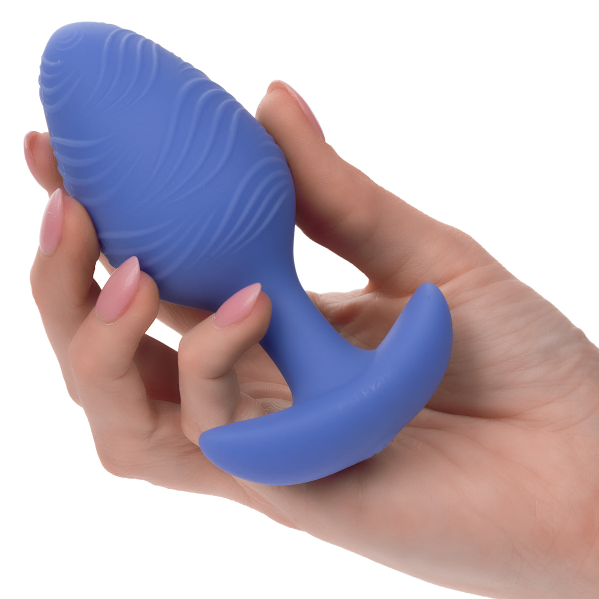 CaleXOtics Cheeky Vibrating Glow in The Dark Large Butt Plug - Blue