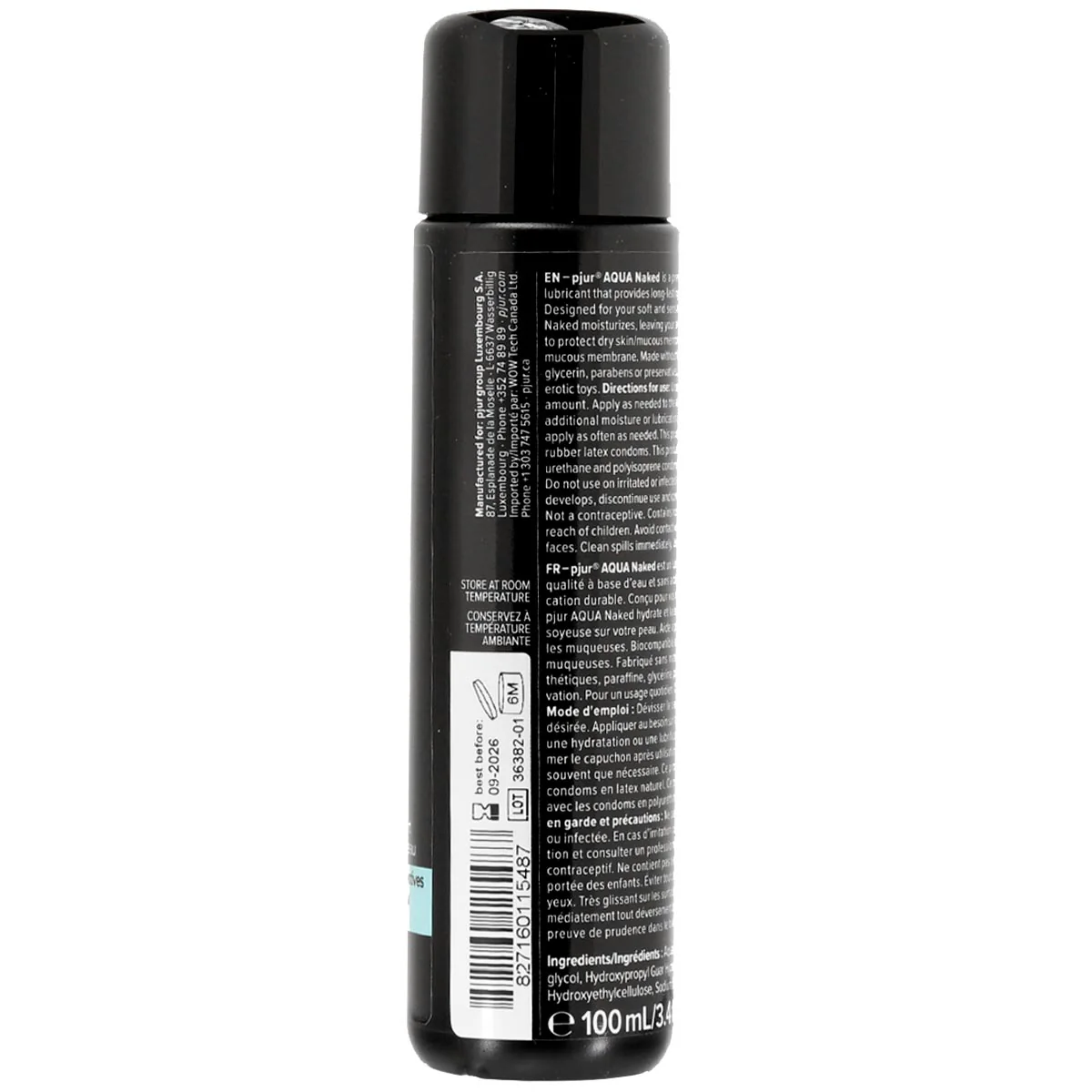 Pjur® - AQUA Naked Water-Based Personal Lubricant – 100 mL / 3.4 fl. oz