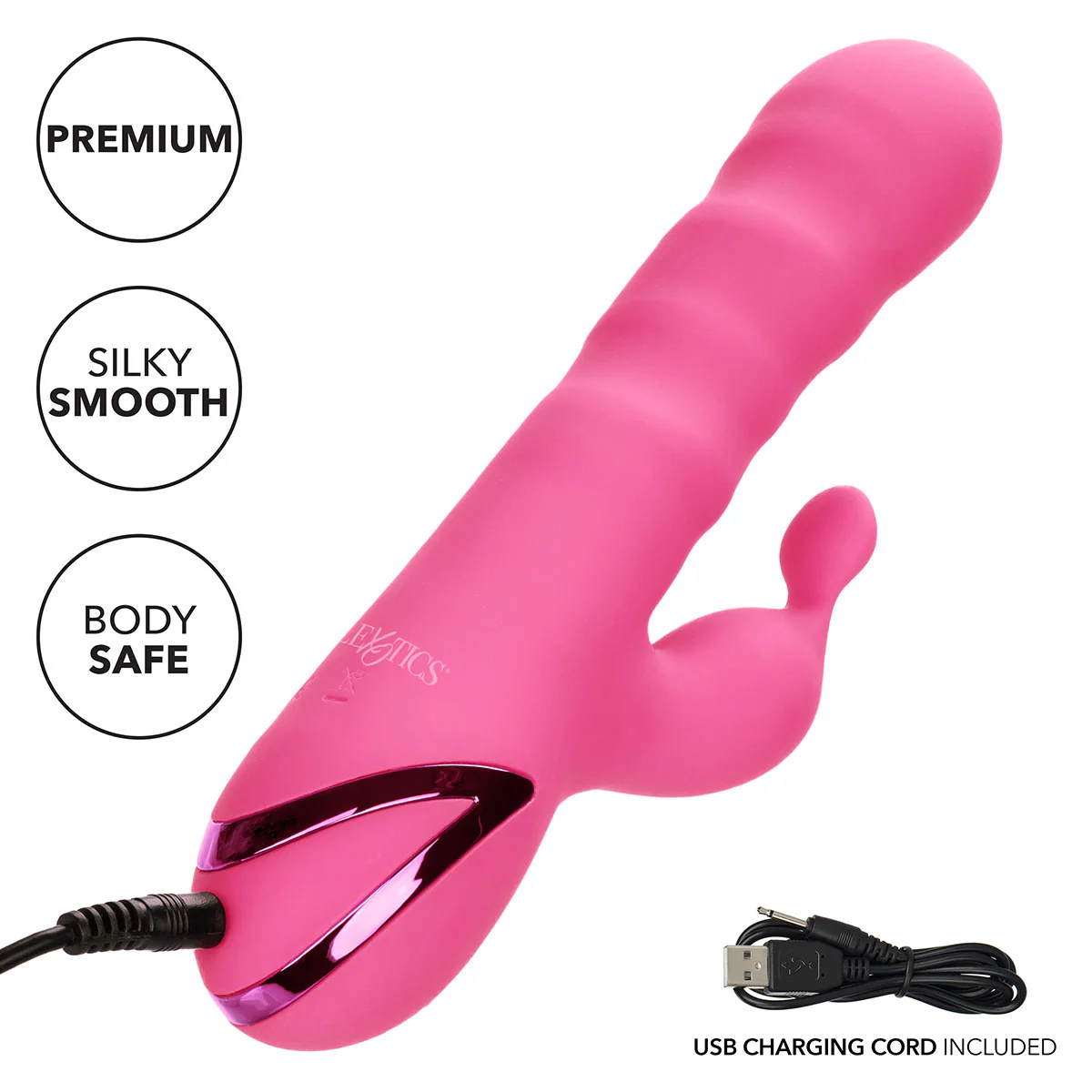 CalExotics California Dreaming – Santa Barbara Surfer Dual Vibrator – Pink