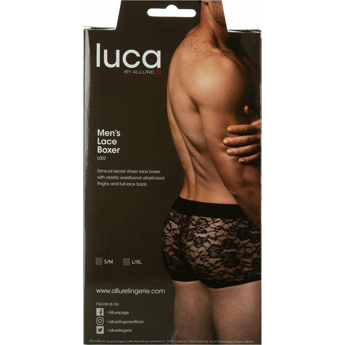 Allure - Luca - Men's Lace Boxer - S/M