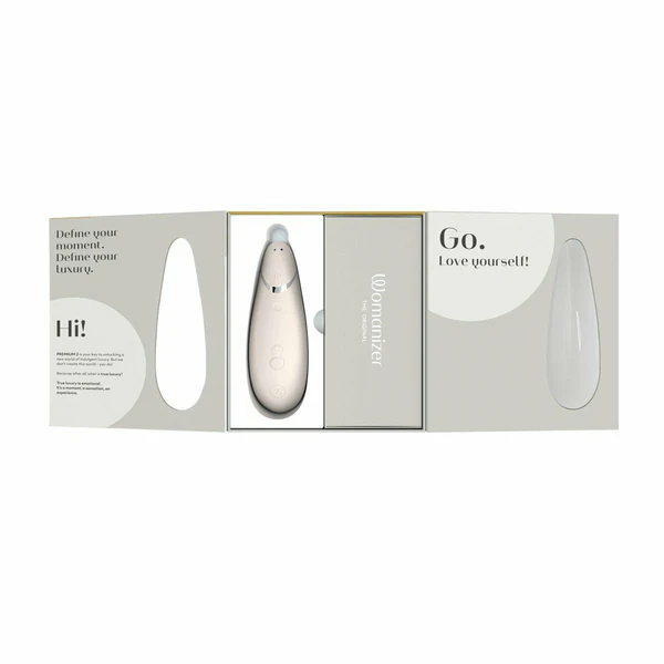 Womanizer Premium 2 – Clitoral Stimulator – Warm Gray